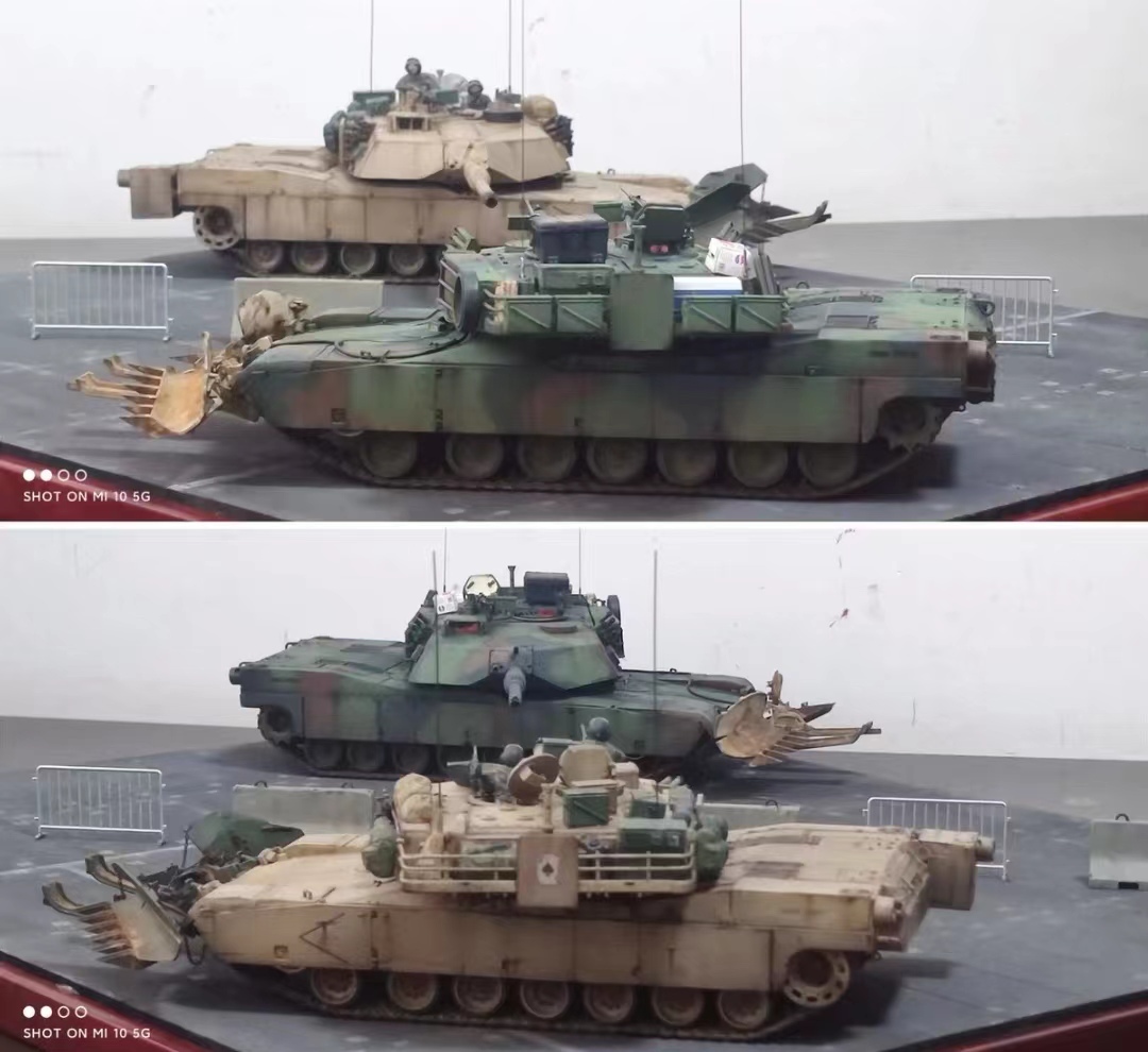 ２台セット 1/35 アメリカ M1A1主力戦車 塗装済完成品（１台のみ出品対応）