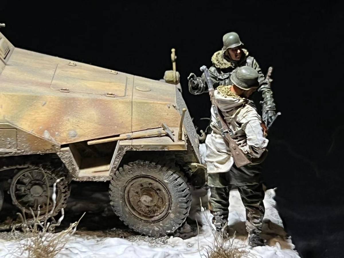 1/35 第二次世界大戦 ドイツ軍 ジオラマ完成品 オリジナル製作(完成品
