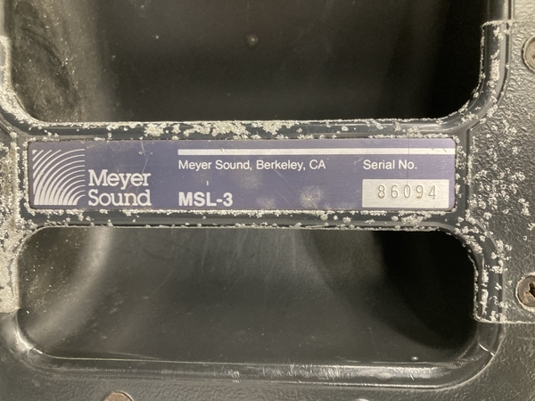 引取限定】Meyer Sound MSL-3 PAスピーカー ペア ジャンク 直 Y7737108