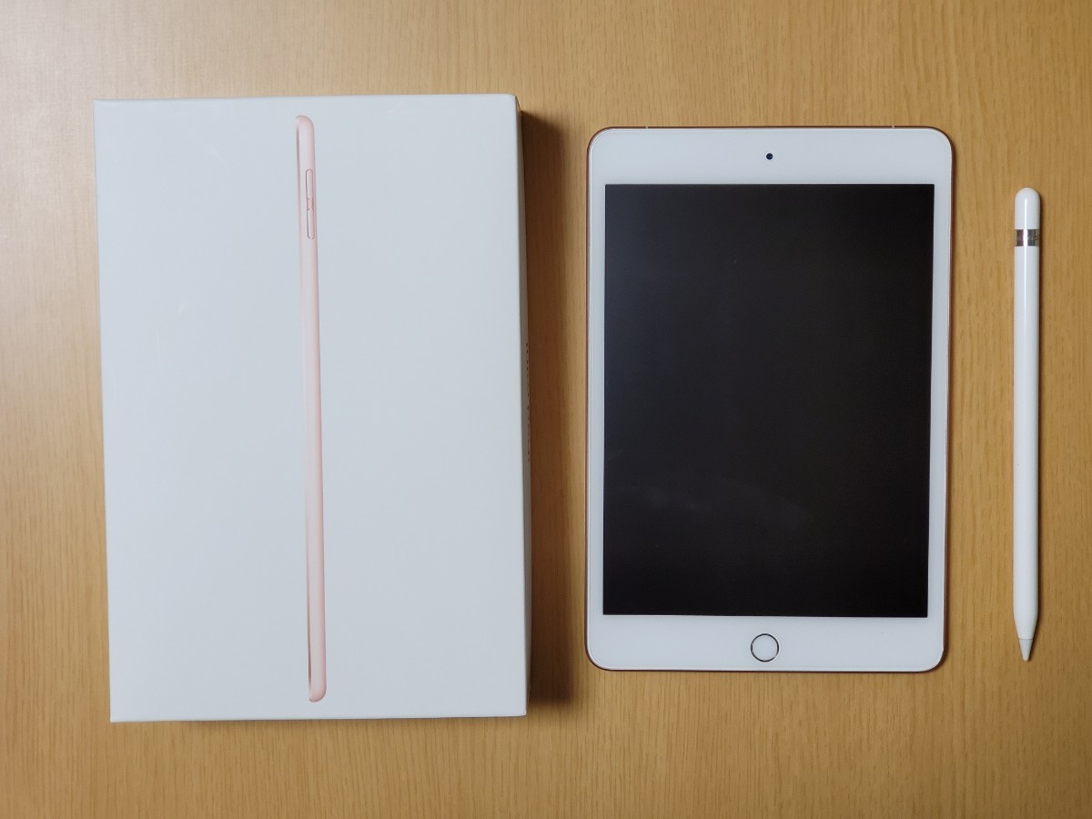 極美品】iPad mini 5 64GB セルラーSIMフリー化済 & Apple Pencil 第1