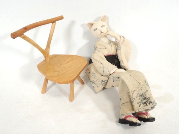 創作人形/小形寿美子/「私だけ見て」/縮緬人形/江戸縮緬/猫/ネコ 創作人形/小形寿美子/「私だけ見て」/縮緬人形/江戸縮緬/猫/ネコ