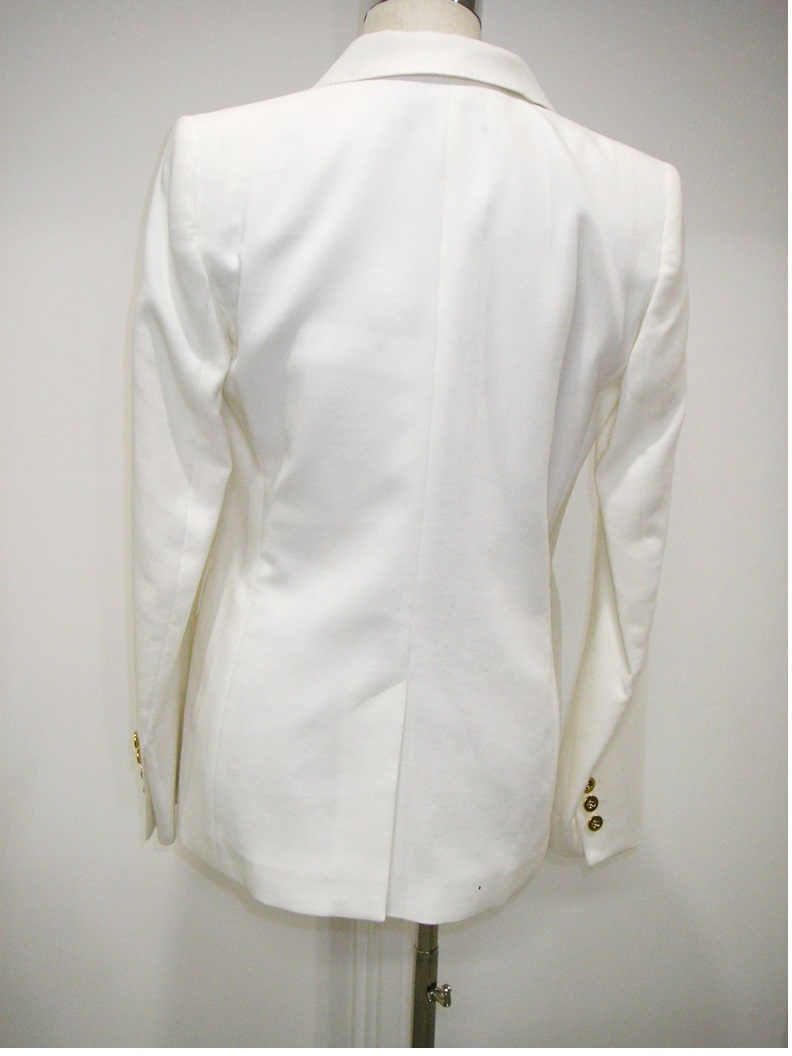 【新品・B品】ESCADA（エスカーダ） ホワイトジャケット　上着　フォーマルウェア　白ジャケット　正装　セットアップ　※一部に染みあり_画像8