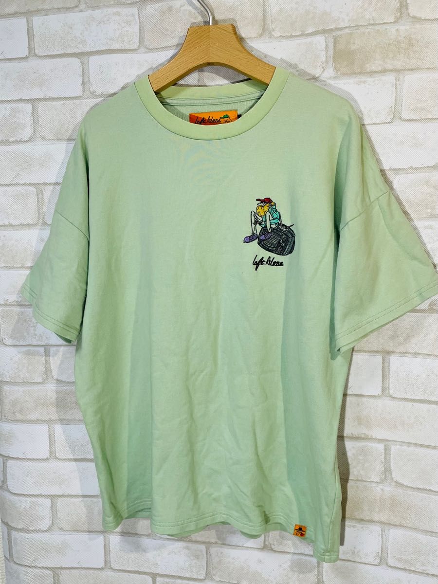 Left Alone】レフトアローン 豪華刺繍 オーバーサイズ 半袖Tシャツ Left Alone】レフトアローン 豪華刺繍 オーバーサイズ 半袖Tシャツ