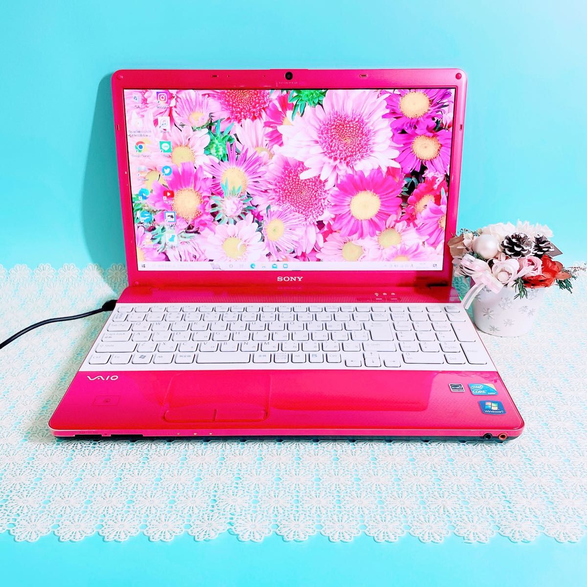 1台限り 可愛い VAIO ピンクノートパソコン！ WEBカメラ付き 女性・初心者に Windows10 ソニー Corei5