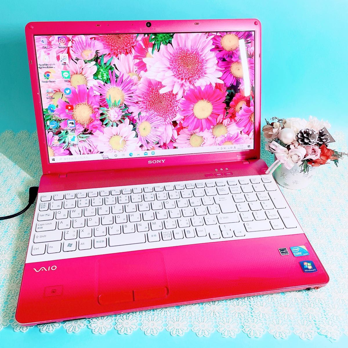 1台限り 可愛い VAIO ピンクノートパソコン WEBカメラ付き 女性