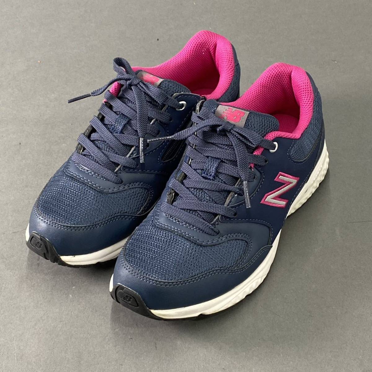 Ef9《美品》new balance ニューバランス ウォーキングシューズ ローカットスニーカー 運動靴 23.5cm ネイビー×ピンク レディース  女性用(23.5cm)｜売買されたオークション情報、ヤフオク! の商品情報をアーカイブ公開