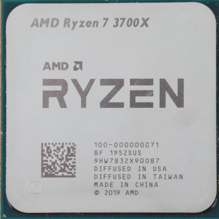 AMD Ryzen 7 3700X AM4 最大4.4GHz 8コア65W 100-100000071 動作確認済