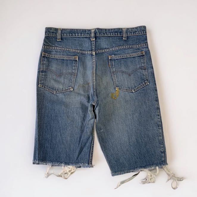 80年 Levi''s 646 USA製 デニム カットオフ 80's VINTAGE デニムパンツ ハーフパンツ ショートパンツ リーバイス ビンテージ 縦落ち 80年代