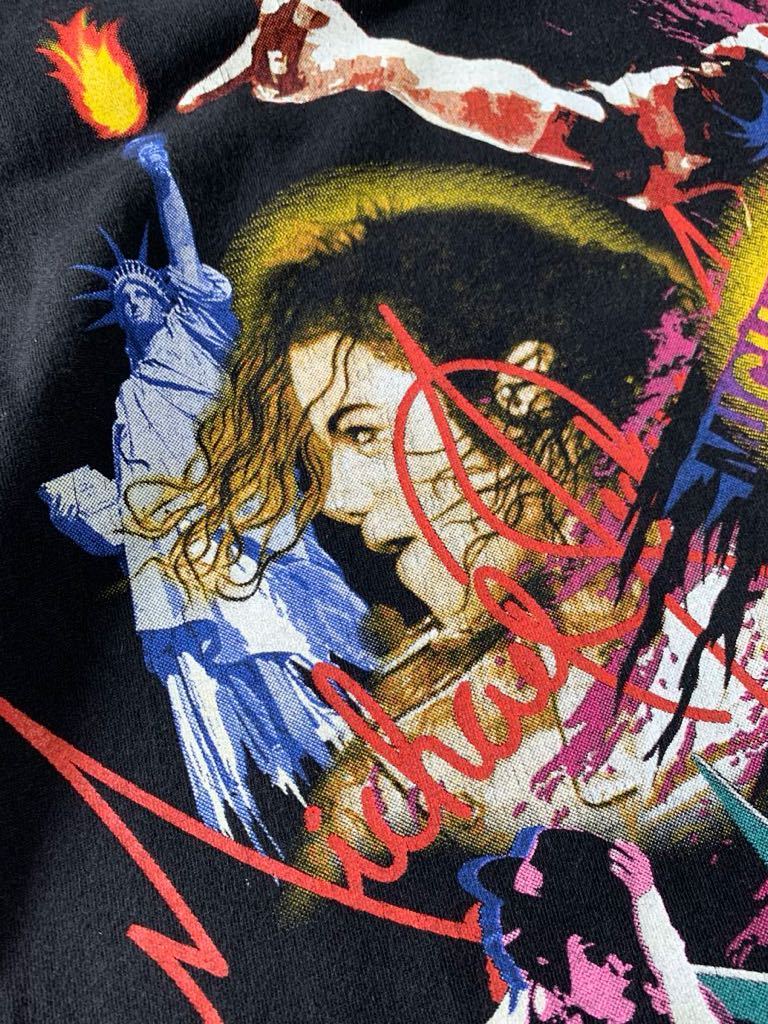 VINTAGE 00's 美品 マイケルジャクソン 追悼 コラージュ Tシャツ MICHAEL JACKSON 09年 00's ロックTシャツ バンドT 1958-2009_画像5