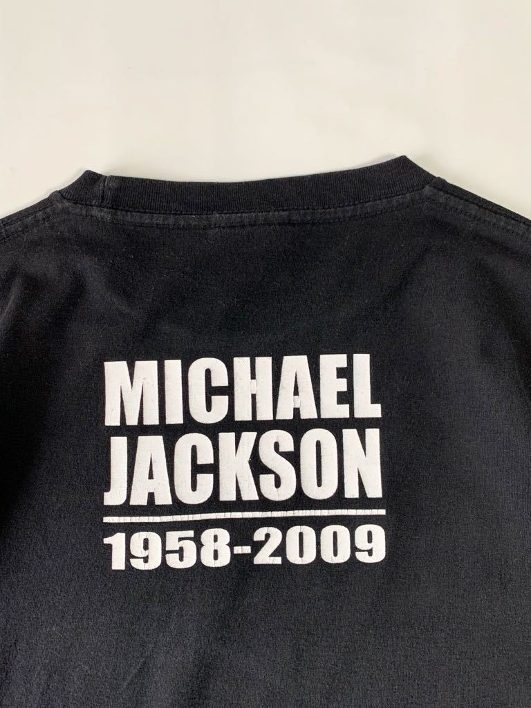 VINTAGE 00's 美品 マイケルジャクソン 追悼 コラージュ Tシャツ MICHAEL JACKSON 09年 00's ロックTシャツ バンドT 1958-2009_画像9