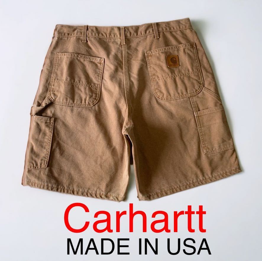  редкий USA производства VINTAGE Carhartt Duck брюки B25 W36 Carhartt painter's pants шорты шорты короткий хлеб Buggy импорт б/у одежда 