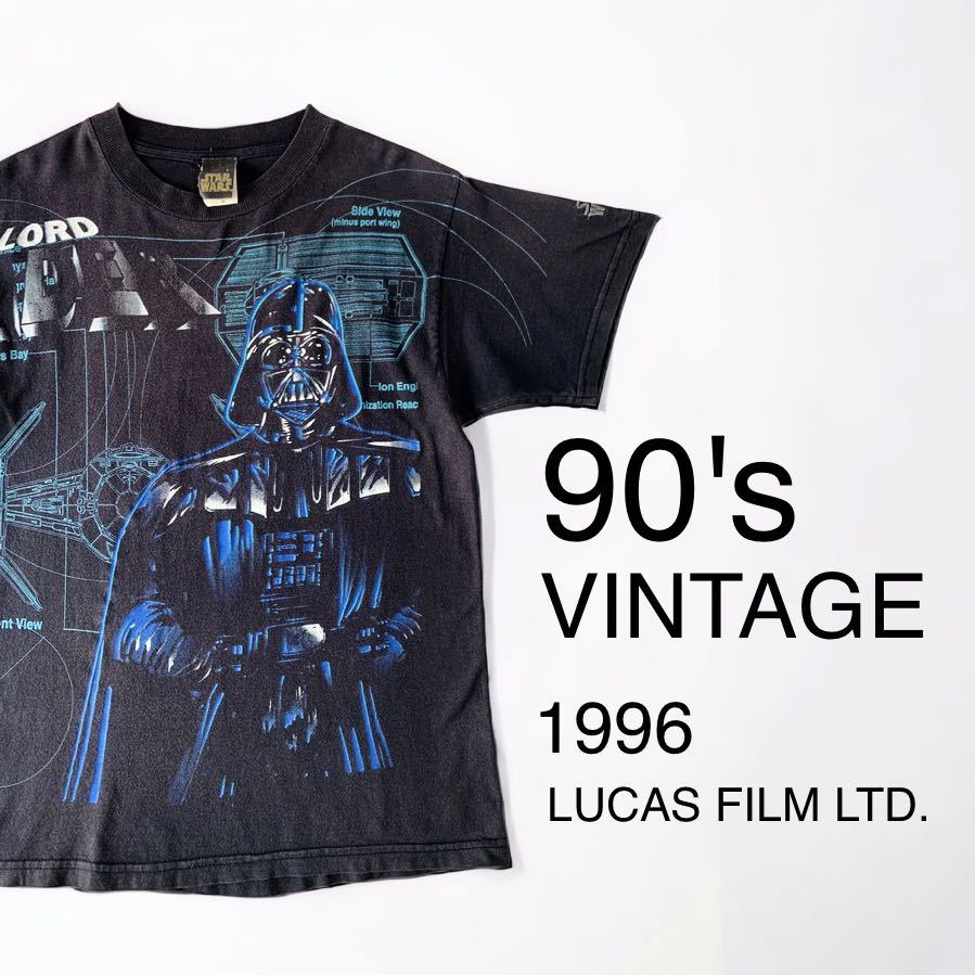 90's VINTAGE 1996 FREEZE NY STAR WARS ボーイズTシャツ ヴィンテージ 96年 LUCAS FILM ダースベイダー グラフィックTシャツ 映画 KID'Sの画像1