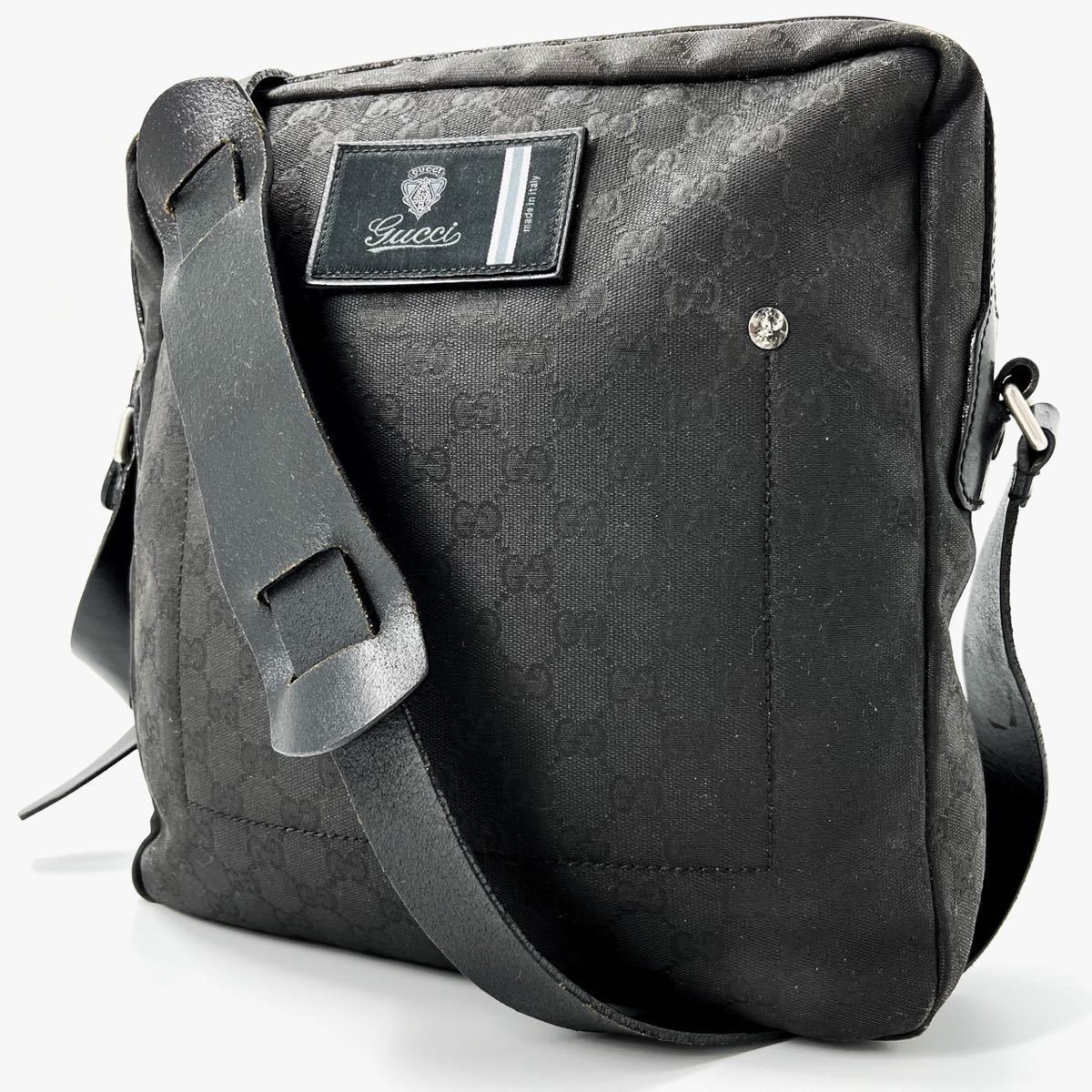 極美品】グッチ GUCCI ショルダーバッグ キャンバス GG柄 クレスト