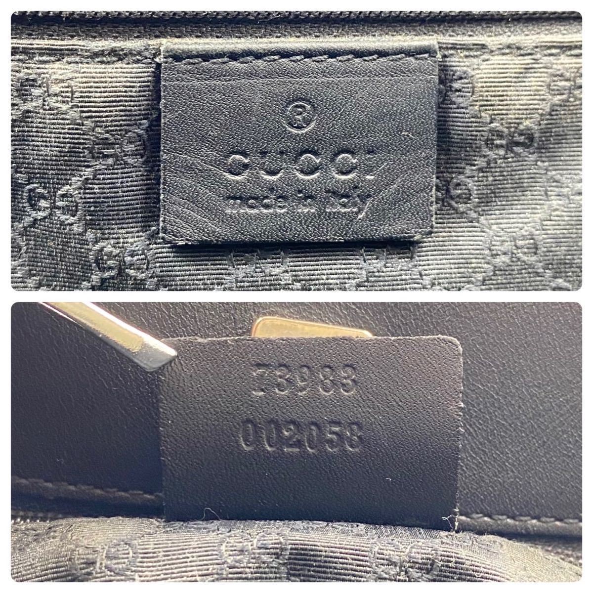 超美品】グッチ GUCCI トートバッグ デニム シェリーライン レザー 本