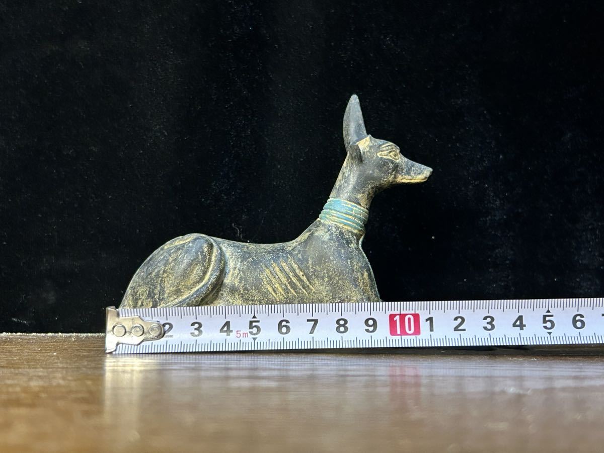 守護者!発掘品】古代エジプト アヌビス像 考古学 出土品 象形文字