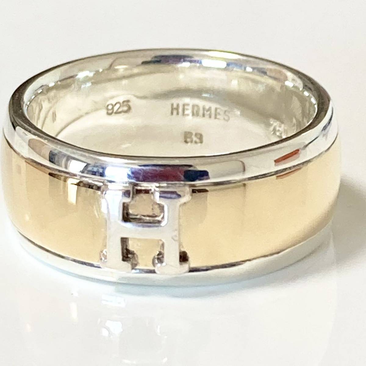 HERMES エルメス Hロゴ リング K18 750 SV リング 指輪 | inmano.com.br