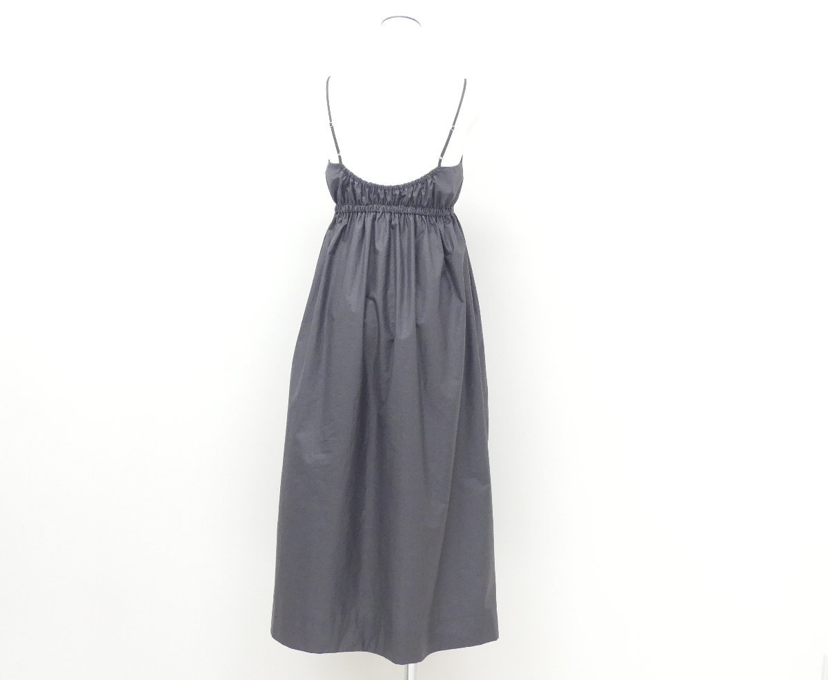 UNITED ARROWS P/Cタフタキャミソールワンピース 36 ダークグレー