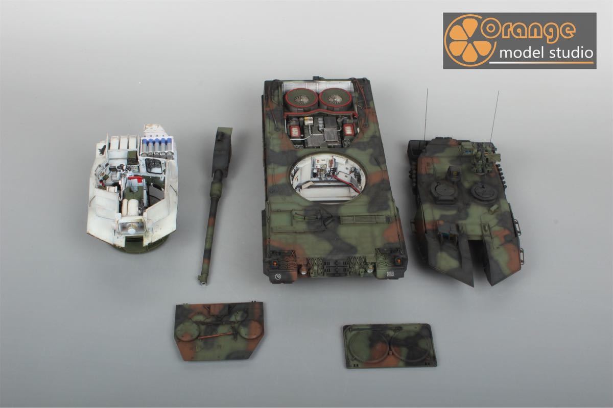 No-447 1/35 ドイツ軍 ドイツ豹2A6 主戦タンク 軍用戦車 プラモデル 完成品_画像9