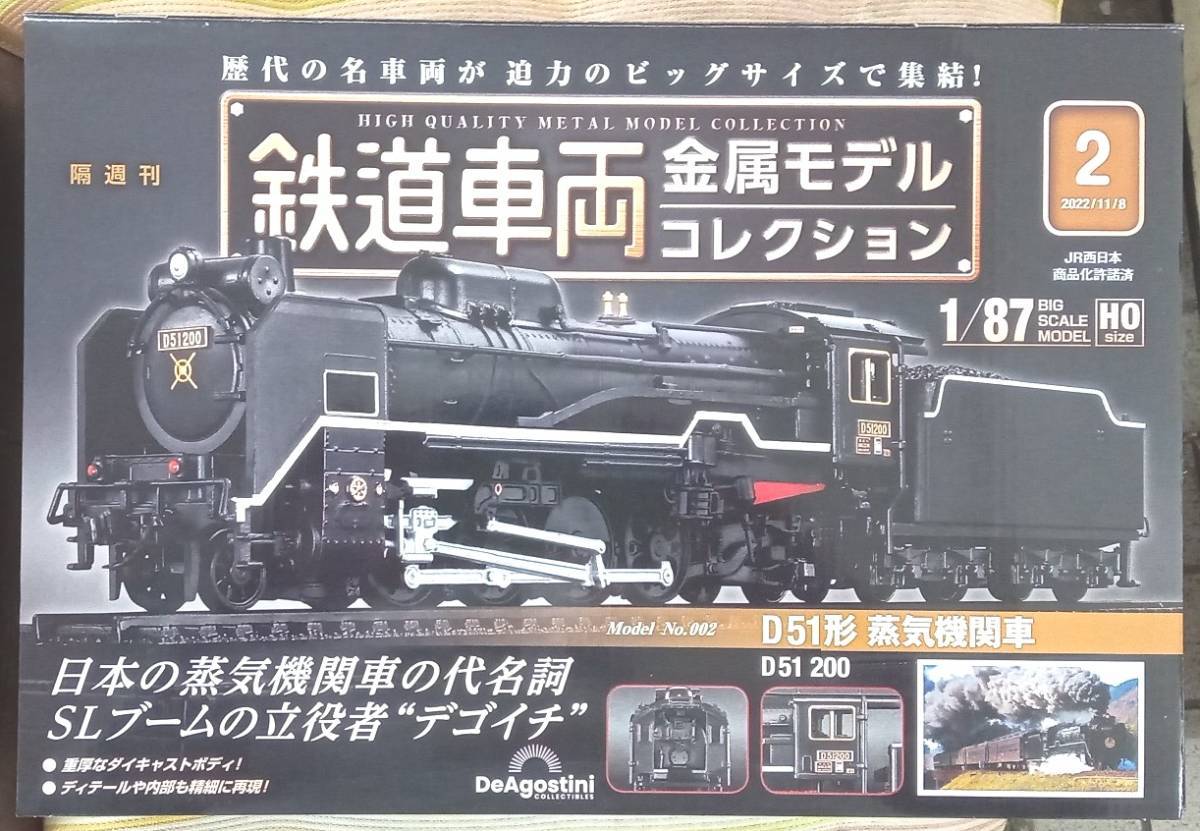 ☆ディアゴスティーニ 1/87 鉄道車両金属モデル No.2 D51形蒸気機関車 D51 200☆新品未開封品