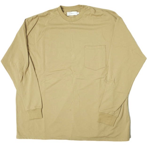 Graphpaper グラフペーパー 18AW 日本製 L/S Pocket Sweat Tee ロングスリーブポケットスウェットTシャツ GM183-70078 Free BEIGE g8610