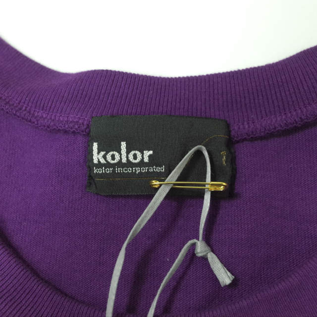  new goods kolor color made in Japan cupra do King heavy weight to cut off T-shirt 12SCM-T21207 1 PURPLE short sleeves repeated construction tops g8544