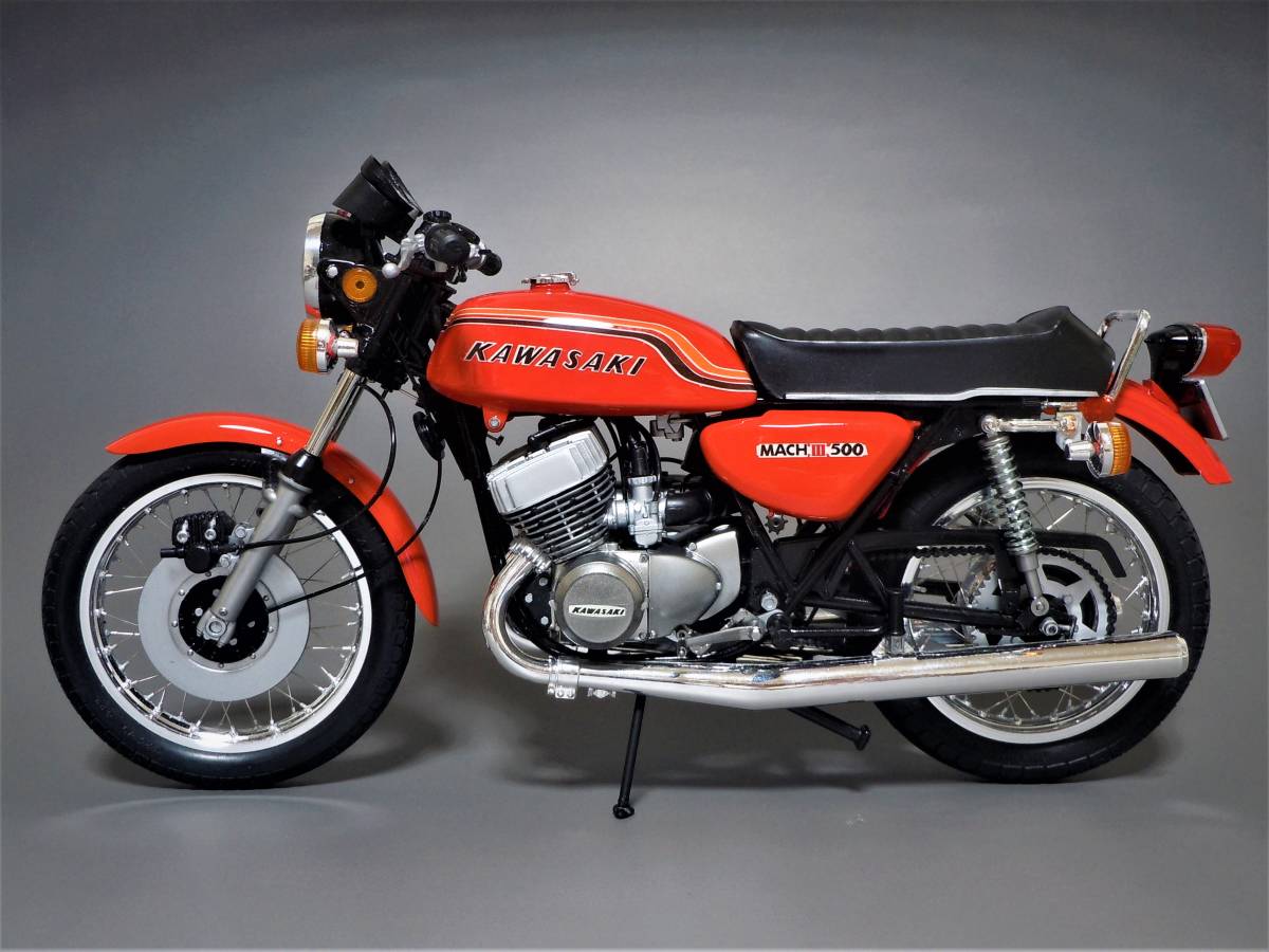 Kawasaki 500-SS MACH Ⅲ ナガノ 1/8 完成品 Kawasaki 500-SS MACH Ⅲ ナガノ 1/8 完成品