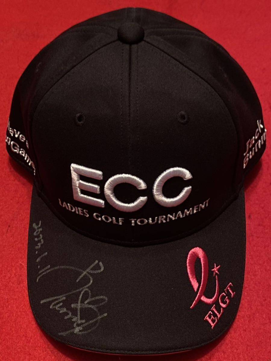 JLPGA STEP UP TOUR 植手桃子 直筆サイン入りECC レディスゴルフトーナメント 大会記念キャップ 新品