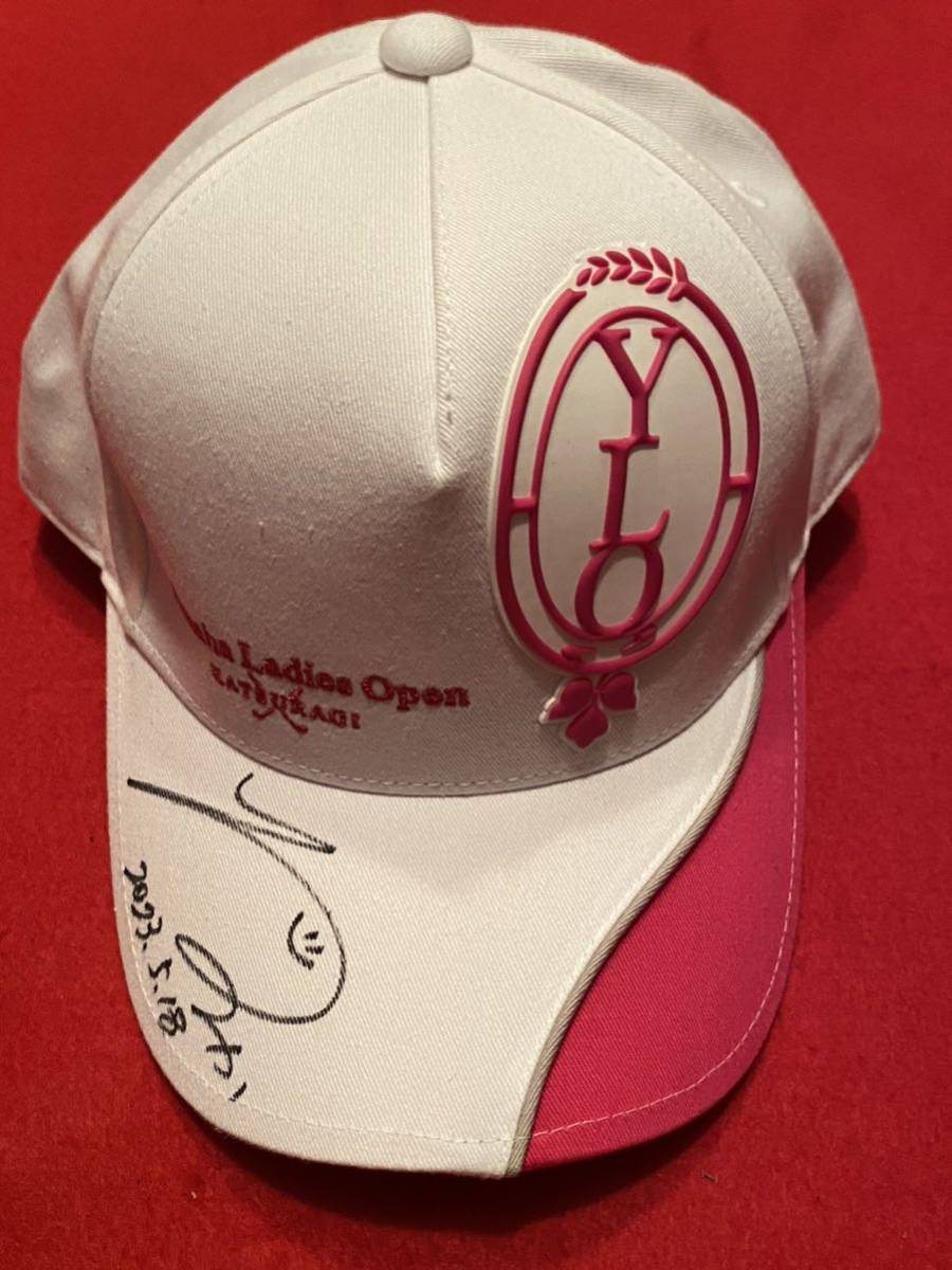 JLPGA Kawasaki spring flower with autograph 20235.18 Yamaha Lady's open . castle convention memory cap new goods 