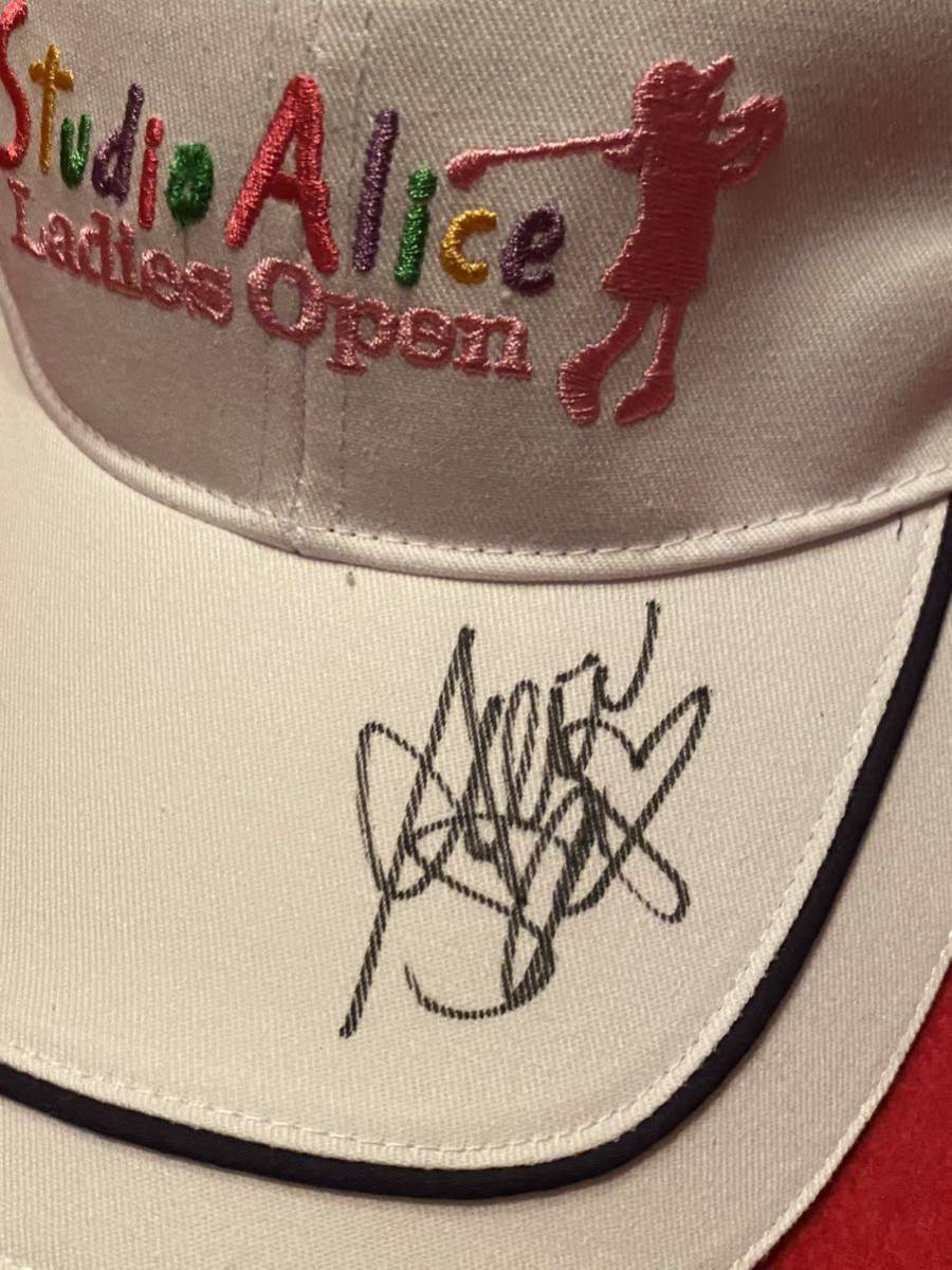 JLPGA. wistaria love . with autograph Studio Alice Lady's open convention memory cap new goods 