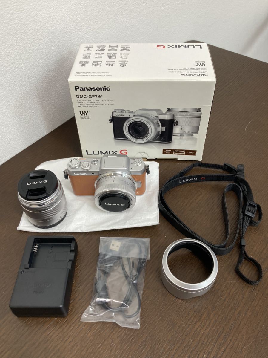 ☆動作品 中古 Panasonic DMC-GF7 ブラウン ミラーレス一眼 LUMIX G