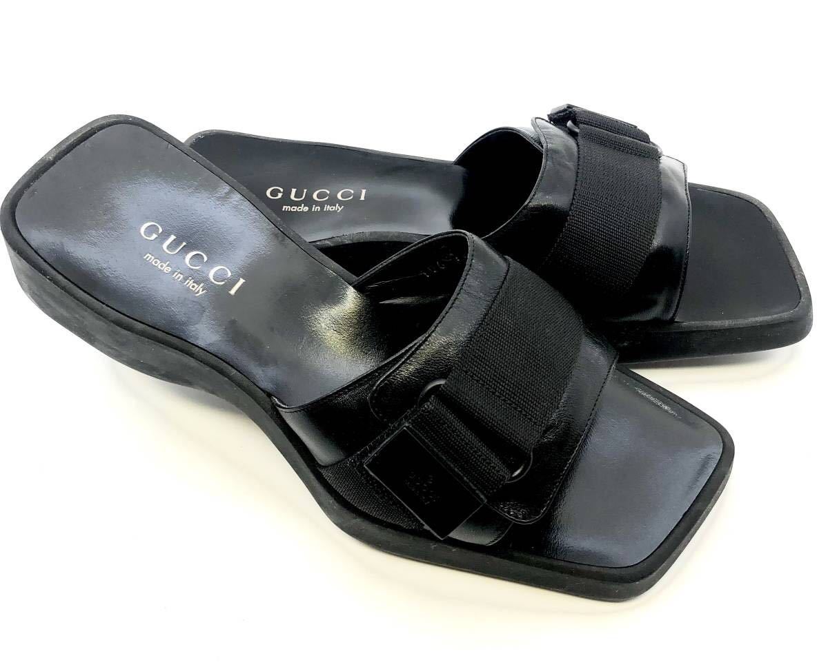 GUCCI グッチ サンダル 黒色 新品 デッドストック版 現品限り 古 凉鞋，黑色，新的，死版，在才有。