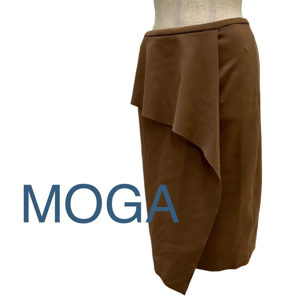 a144N MOGA モガ タイト スカート ブラウン系 日本製の画像1