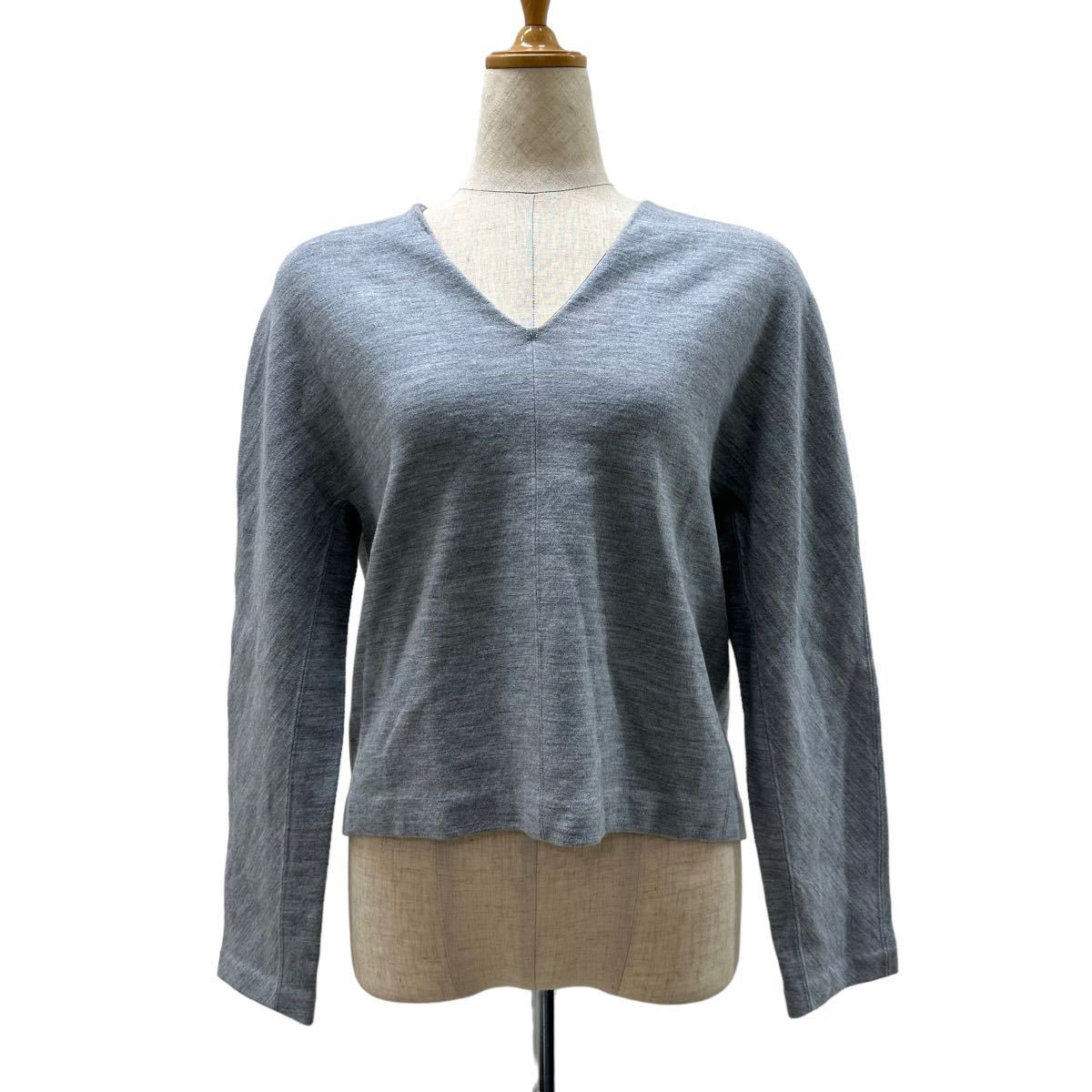 a154N MOGA Moga tops gray series size2 made in Japan usually using V neck 