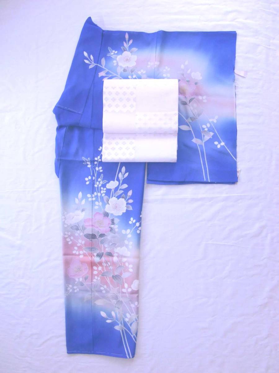 新品】京友禅の第一人者 初代 松井青々 作 手描き京友禅 絽訪問 新品】京友禅の第一人者 初代 松井青々 作 手描き京友禅 絽訪問