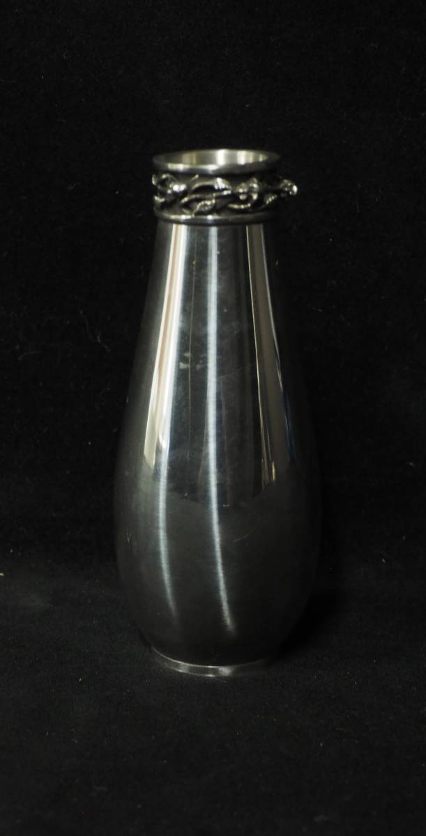 マレーシアビンテージ ROYAL SELANGOR ロイヤルセランゴール 花瓶 一輪挿し ピューター製 直径3cm 高さ12.5cm TET506_画像5