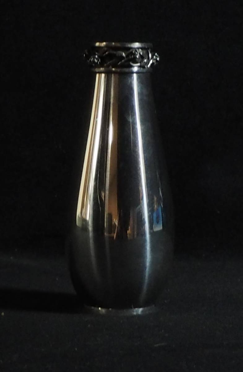 マレーシアビンテージ ROYAL SELANGOR ロイヤルセランゴール 花瓶 一輪挿し ピューター製 直径3cm 高さ12.5cm TET506_画像4