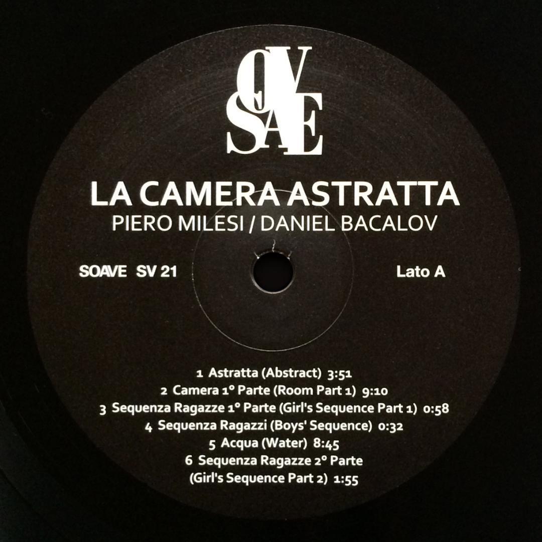 Piero Milesi & Daniel Bacalov La Camera Astratta 2018年 LPレコード 未使用美盤 イタリア産ミニマル/アンビエント Soave SV21の画像5