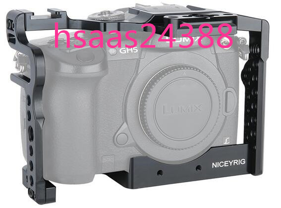 NICEYRIG カメラケージ Panasonic Lumix GH5M2 / GH5II / GH5S/ GH5専用 拡張カメラケージ拡張撮影設備 アクセサリー 滑り止ゴム付き-191