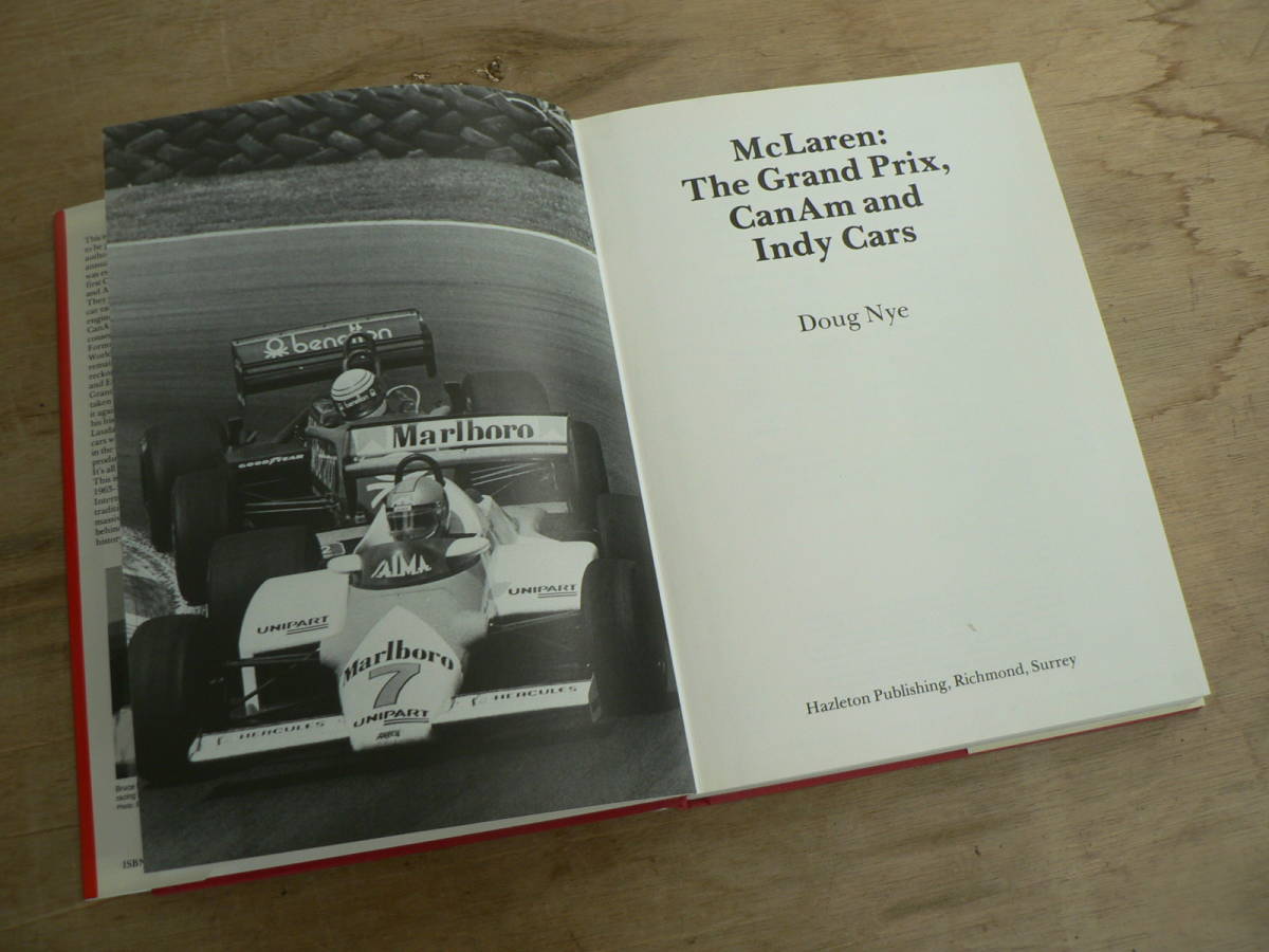 洋書 McLaren Grand Prix, Can-Am and Indy Cars Doug Nye Hazleton Publishing 1984年初版_画像4