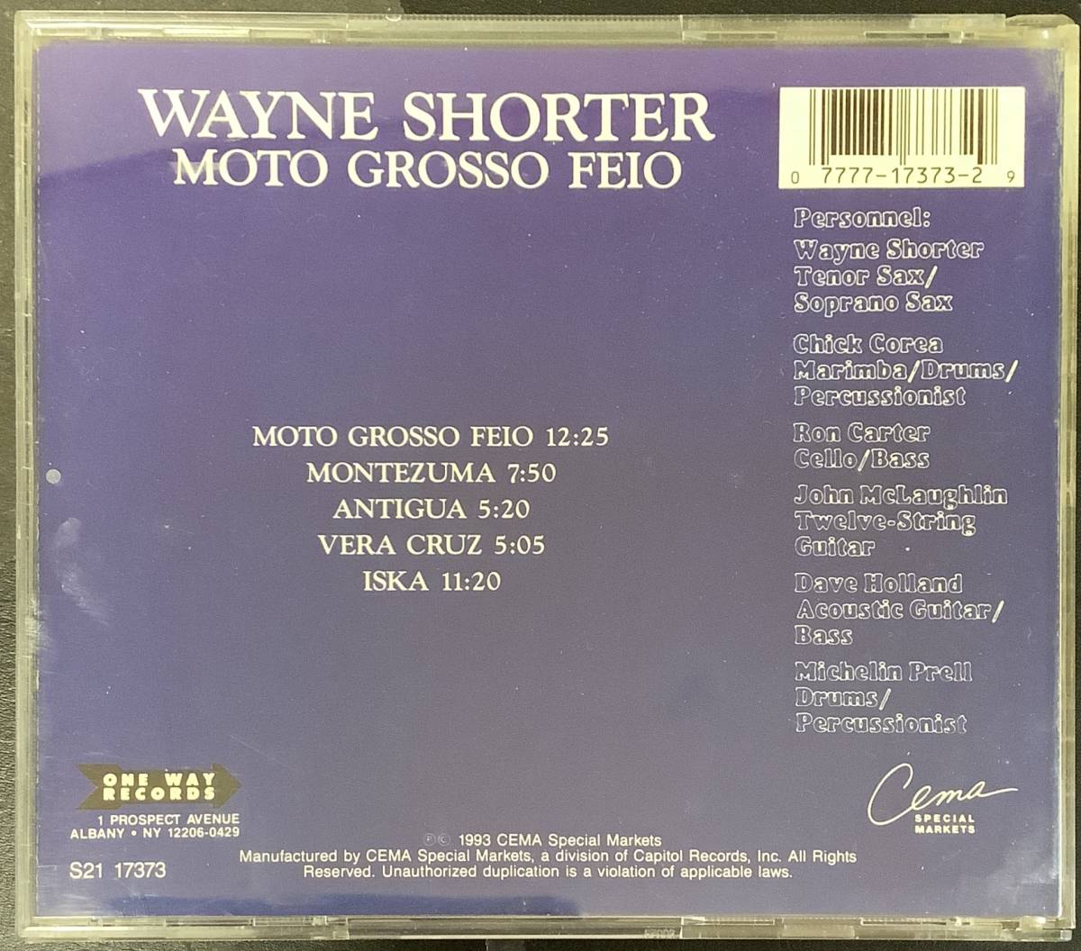 【ジャズCD】 WAYNE SHORTER(ウェイン・ショーター) 『MOTO GROSSO FEIO』S21-17373/CD-16286_画像2