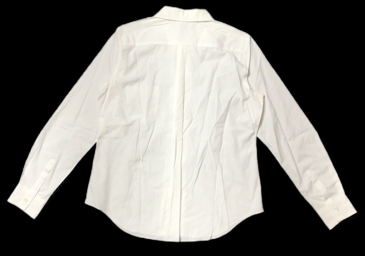 フランス製 ● COMME des GARCONS コムデギャルソン ● 丸襟 長袖 ボタンシャツ ホワイト M_画像3