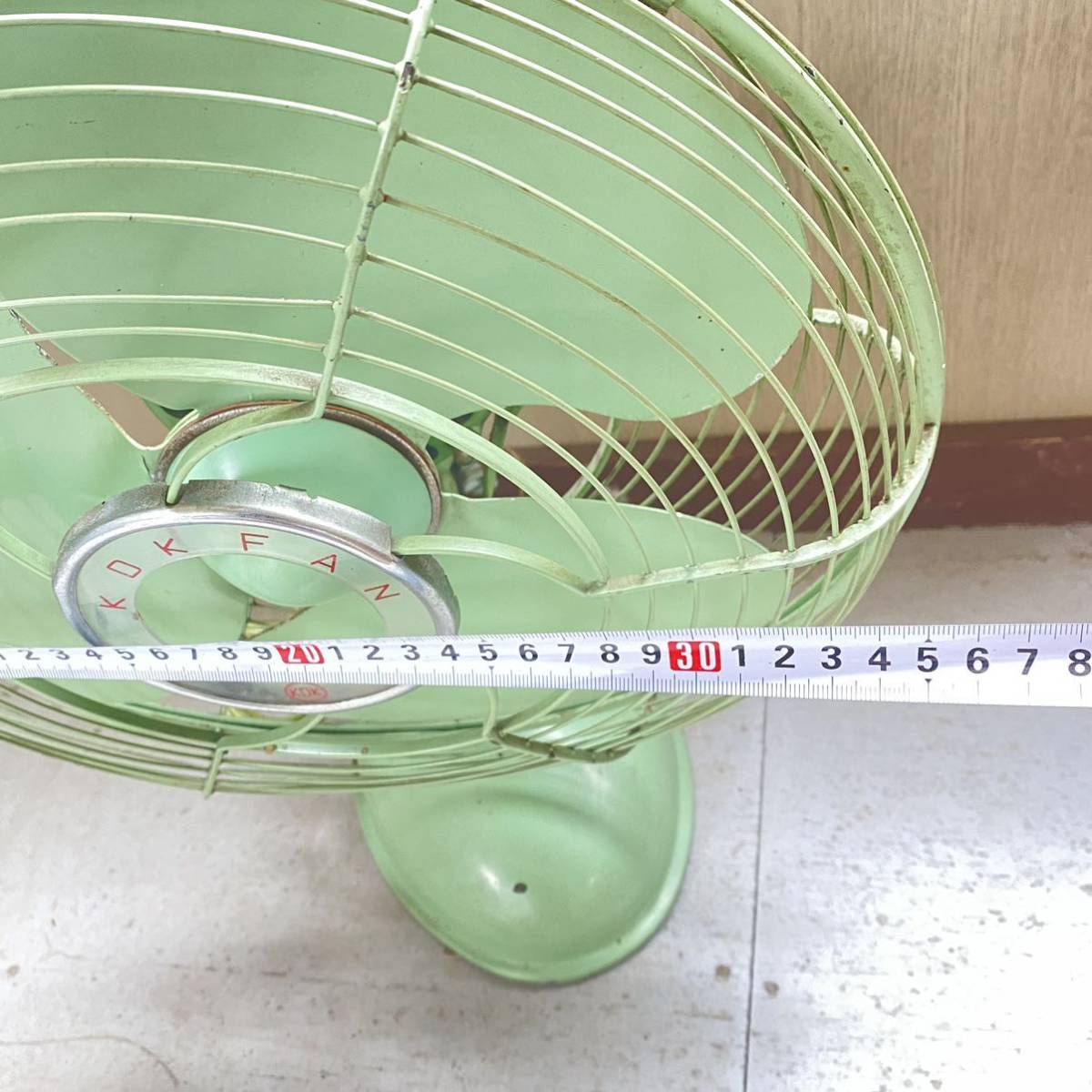 昭和レトロ KDK-FAN 日本電気扇風機 A.C.ELECTRIC FAN 3枚羽根 サビ
