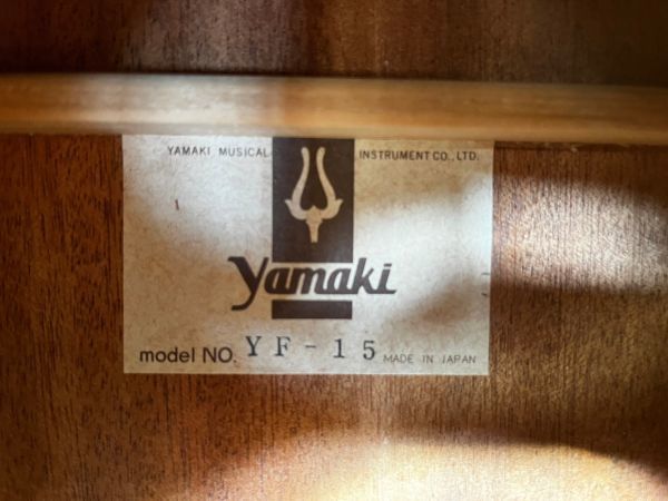 A58 Yamaki ヤマキ YF-15 アコースティックギター アコギ ソフトケース付き 現状品_画像3