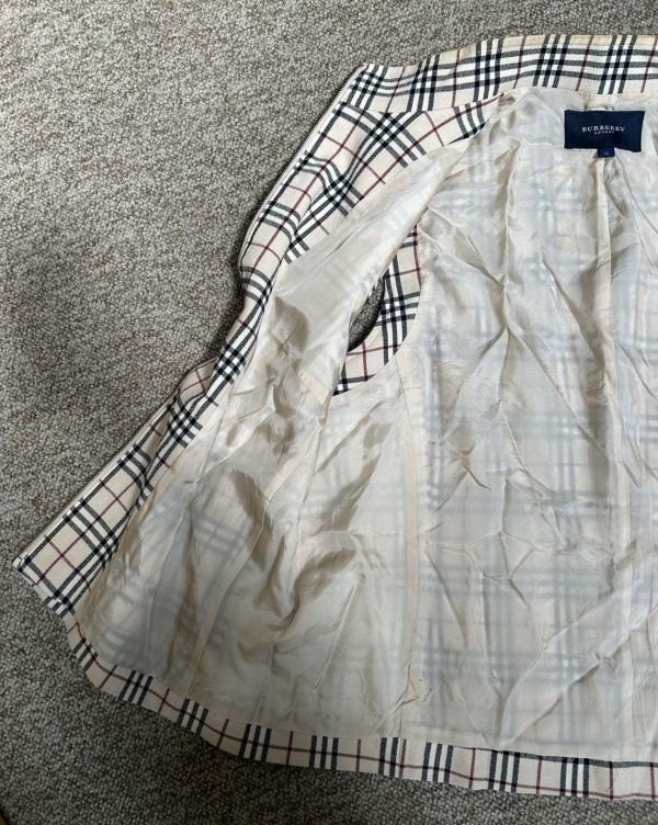 【B39】BURBERRY バーバリー ノバチェック柄 トップス ベスト サイズ13 ベージュ 現状品_画像4