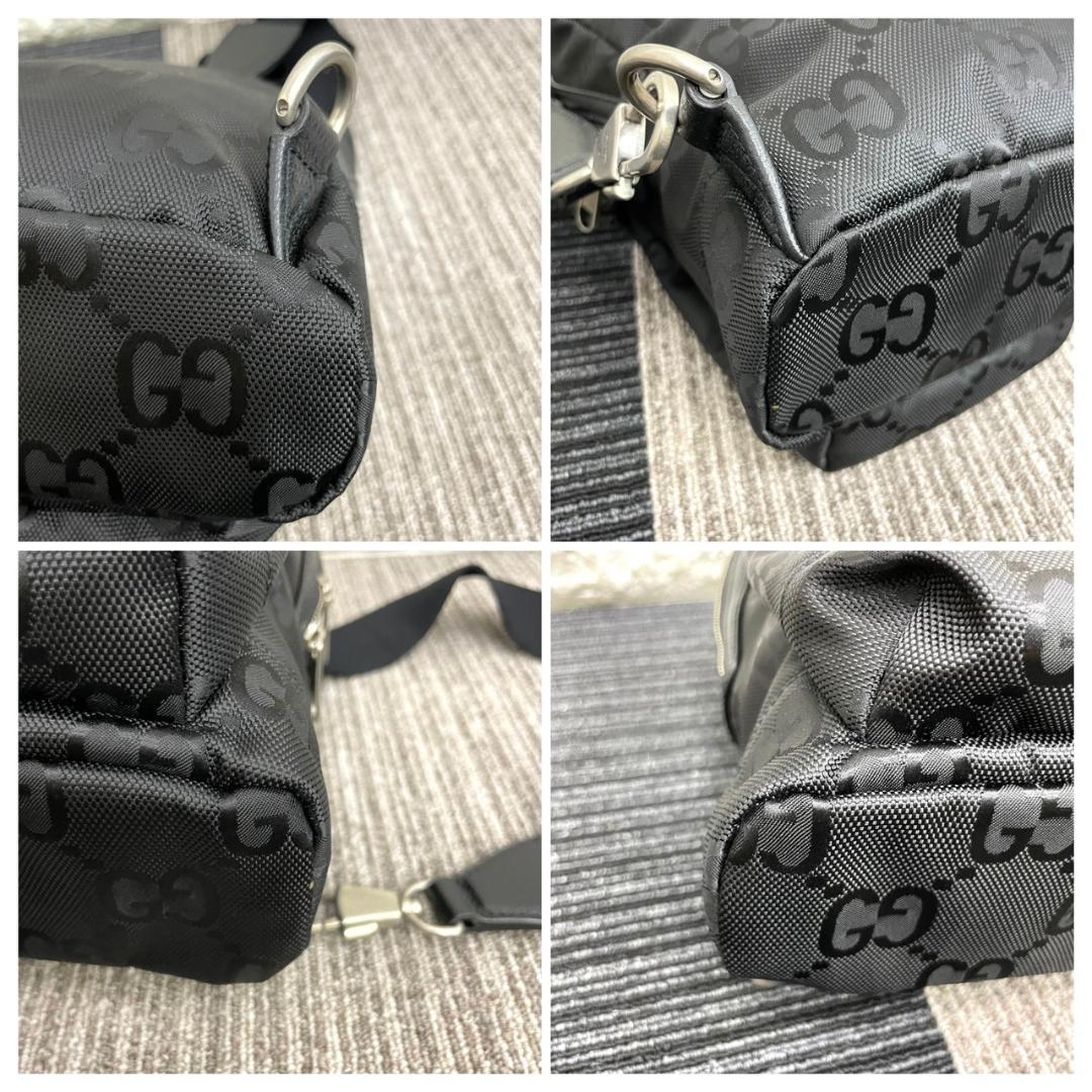 超美品 GUCCI グッチ オフザグリット スリング バックパック ブラック