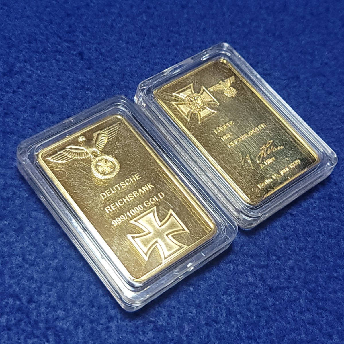 □ナチス□金塊□レプリカ□ドイツ 金貨 帝国銀行 ライヒスバンク