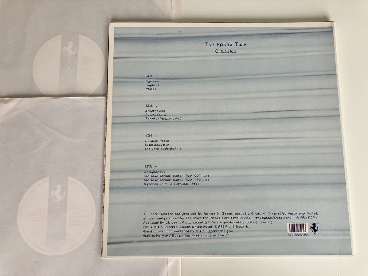【希少良好品】The Aphex Twin / Classics GATEFOLD 2LP R&S REC RS95035 エイフェックス・ツイン初期音源コンピ95年Ori盤,Richard D.Jamesの画像2