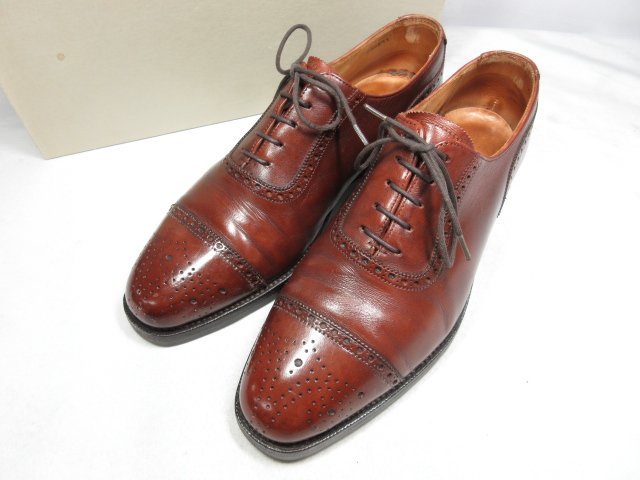 HH美品 【George Cleverley ジョージクレバリー】 クロケット製 ドレスシューズ 紳士靴 (メンズ) size5.5E318 ブラウン系 ◎18MZA3112◎_画像1