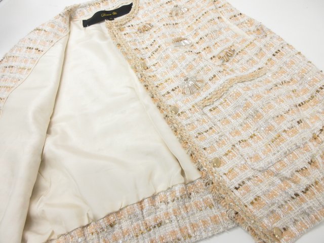 極美品 定価184,800円【DRAWER ドゥロワー】6522-299-0777 シルク混