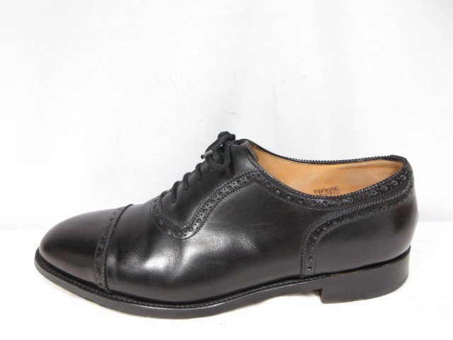 美品 【ジョンロブ JOHNLOBB】 ADELAIDE アデレード パンチドキャップトゥ ドレスシューズ 紳士靴 (メンズ) 6.5E8695 黒 ◎18HT1945◎_画像7